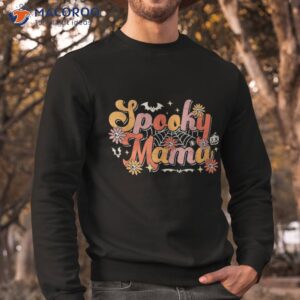 groovy spooky mama retro halloween ghost witchy mom shirt sweatshirt