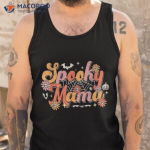 groovy spooky mama retro halloween ghost witchy mom shirt tank top