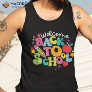 groovy teacher vibes eletary retro welcome back to school shirt tank top 3 3