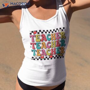 Groovy Teacher Vibes Retro Teach Love Inspire Back To School Shirt