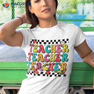 groovy teacher vibes retro teach love inspire back to school shirt tshirt 1