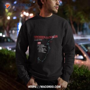 grossglockner pass motorcycle route design shirt sweatshirt