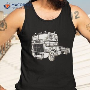 grunge classic big american cabover truck or lorry a rig shirt tank top 3