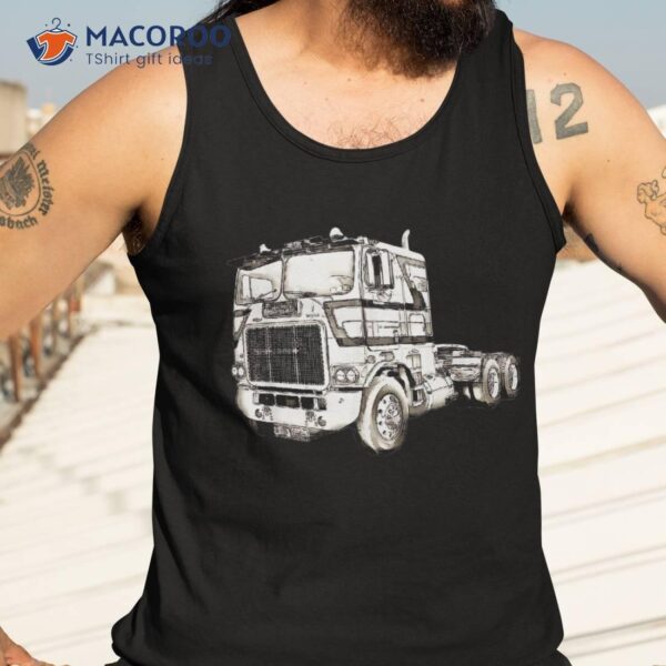 Grunge Classic Big American Cabover Truck Or Lorry A Rig Shirt