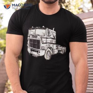 grunge classic big american cabover truck or lorry a rig shirt tshirt