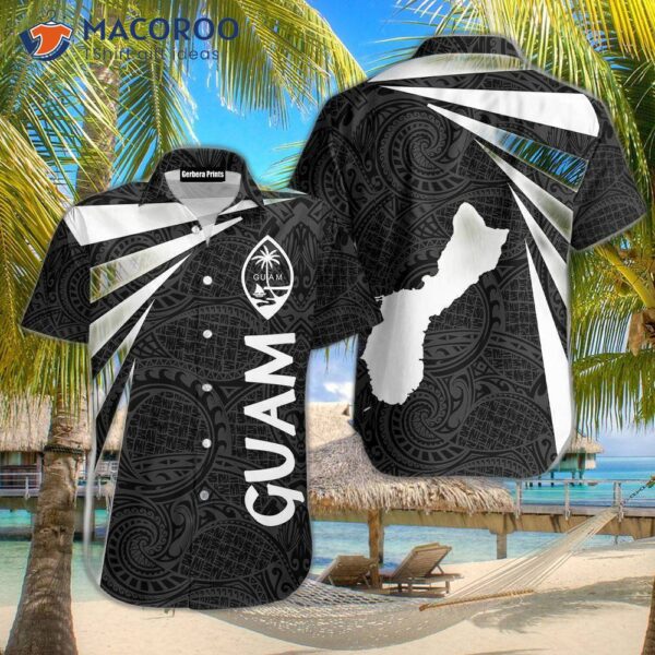 Guam Polynesian And Black Hawaiian Shirts