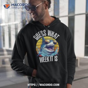 Guess What Week It Is Beach Vintage Funny Shark Retro Summer Shirt