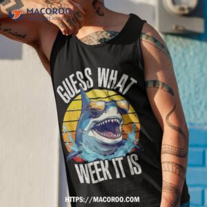 guess what week it is beach vintage funny shark retro summer shirt tank top 1 1