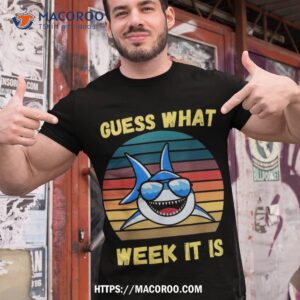 Guess What Week It Is Funny Shark Vintage  Kids Shirt