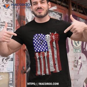 guitar plectrum shirt american flag band gift tshirt 1