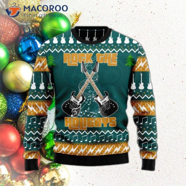 Guitar Rock The Ugly Holiday Christmas Sweater