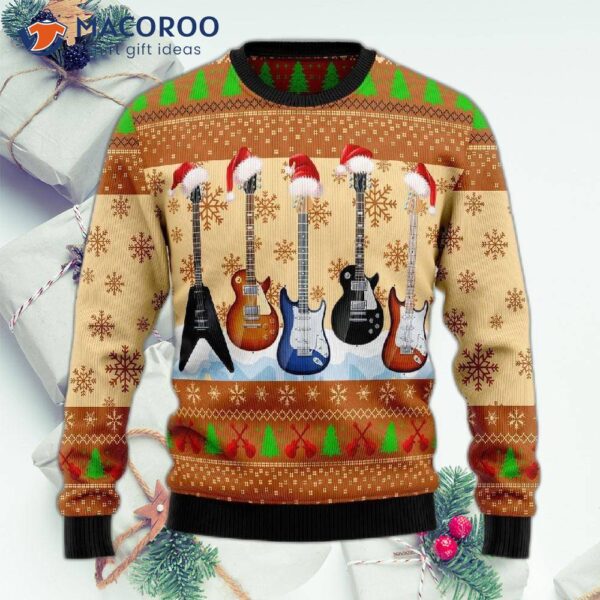 Guitar Ugly Christmas Sweater