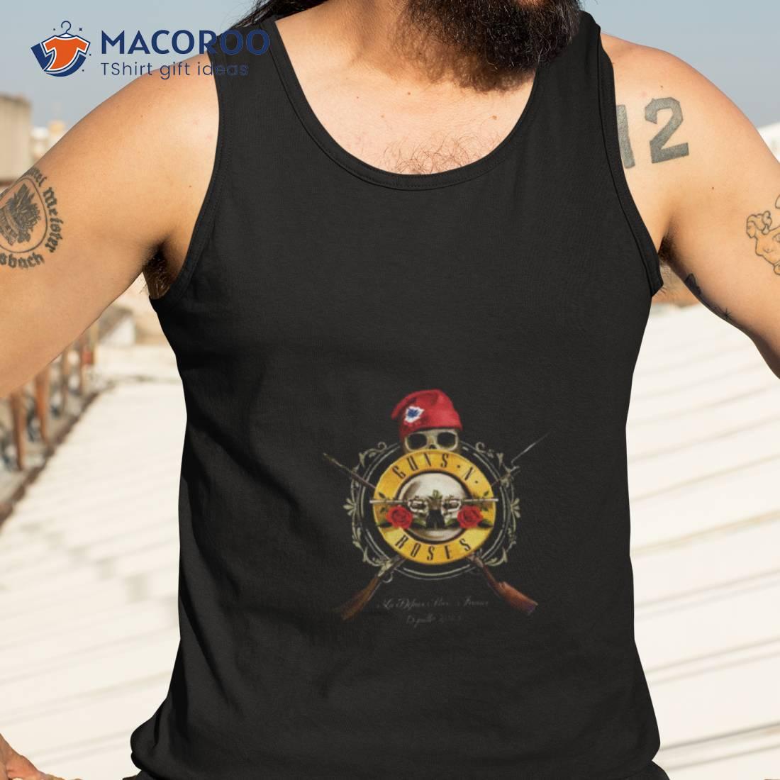 Guns N Roses July 13 Ladefense Paris France Europe Summer 2023 World Tour Logo Shirt Guns N Roses July 13 Ladefense Paris France Europe Summer 2023 World Tour Logo Shirt