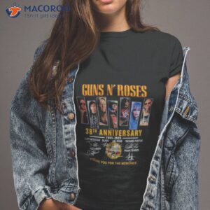 Guns N’roses 38th Anniversary 1985 2023 Thank You For The Memories Signatures Shirt