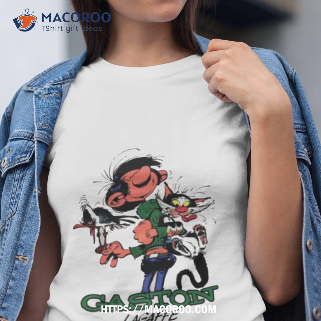 Guust Flater With Bird And Cat Gaston Lagaffe Shirt Guust Flater With Bird And Cat Gaston Lagaffe Shirt