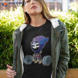 gym grim reaper deadlift workout halloween bodybuilder shirt tshirt 4