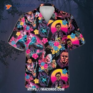 Halloween All Horror Movie Retro Tropical Hawaiian Shirt