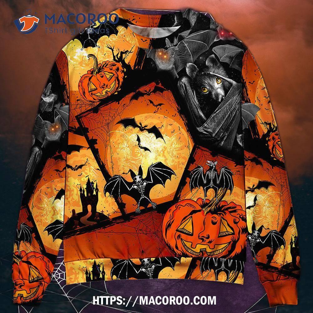 Halloween Bat Pumpkin Scary Sweater 7 Halloween Bat Pumpkin Scary Sweater