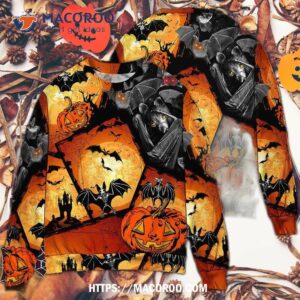 Halloween Bat Pumpkin Scary Sweater 2 halloween bat pumpkin scary sweater ugly christmas sweaters 2