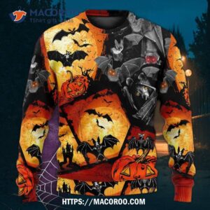Halloween Bat Pumpkin Scary Sweater 4 halloween bat pumpkin scary sweater ugly christmas sweaters 4