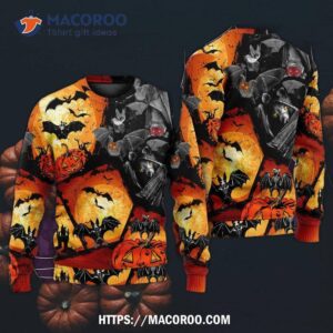 Halloween Bat Pumpkin Scary Sweater 5 halloween bat pumpkin scary sweater ugly christmas sweaters 5