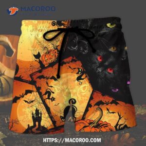 Halloween Black Cat Enjoy Hawaii Shorts