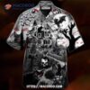 Halloween Black Cat Flying Horror Night Hawaiian Shirt