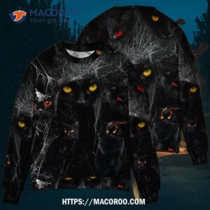 Halloween Black Cat In The Dark Sweater