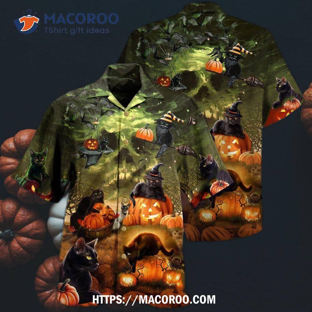 Halloween Black Cat May Luck Be Yours On Hawaiian Shirt Halloween Black Cat May Luck Be Yours On Hawaiian Shirt
