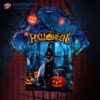 Halloween Black Cat Pumpkin Hawaiian Shirts