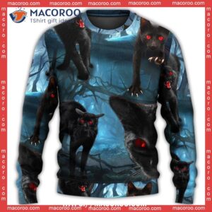 halloween black cat scary couples christmas sweaters 3