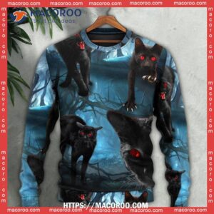 halloween black cat scary couples christmas sweaters 4