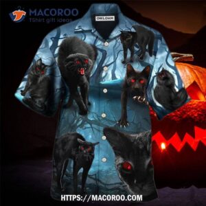 Halloween Black Cat Scary Hawaiian Shirt