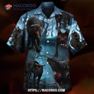 Halloween Black Cat Scary Hawaiian Shirt