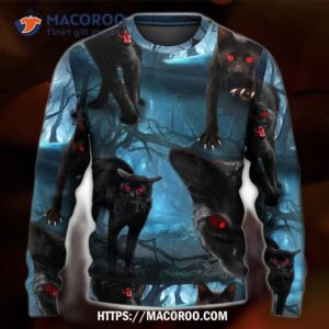 halloween black cat scary ugly christmas sweaters 3