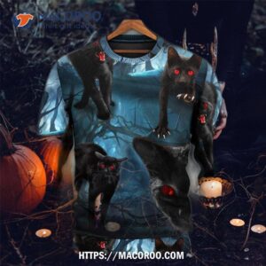 halloween black cat scary ugly christmas sweaters 4