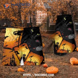 Halloween Black Cat With Yellow Hawaii Shorts