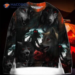 Halloween Black Wolf In The Dark Sweater