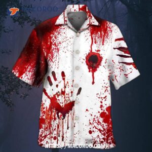 halloween blood they ll never find you hawaiian shirt 2