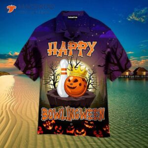 halloween bowling with happy bowlinween hawaiian shirts 0