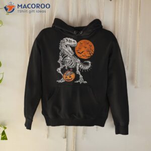 halloween boys dinosaur skeleton t rex scary pumpkin moon shirt hoodie