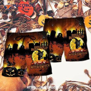 Halloween Cat Buckle Up Buttercup Hawaii Shorts