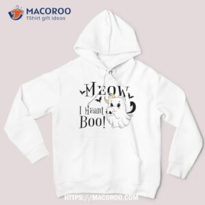 halloween cat ghost boo shirt halloween gifts for boyfriend hoodie