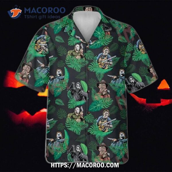 Halloween Character Horror Movies Tropical Hawaiian Shirt
