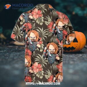 halloween chucky scary tropical hawaiian shirt 1