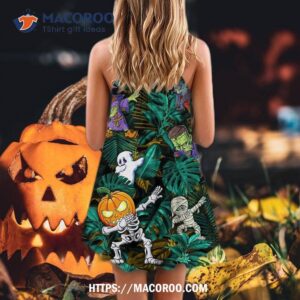 halloween dabbing skeleton zombie style summer dress 2