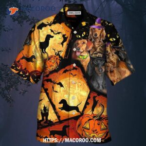 Halloween Dachshund Pumpkin Scary Hawaiian Shirt