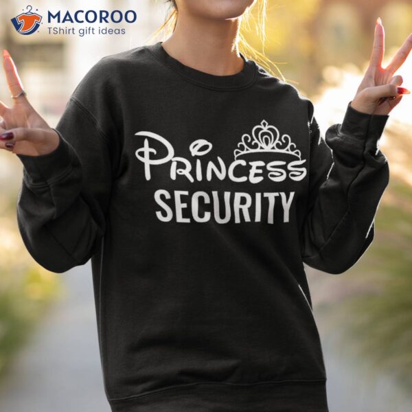 Halloween Dad Mom Daughter Adult Costume, Princess Security Shirt