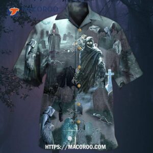 halloween death could not hold him in tomb with grey back ground hawaiian shirt 2