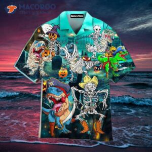 Halloween, Dinosaur, Jurassic Park, Scary Party, Hawaiian Shirts